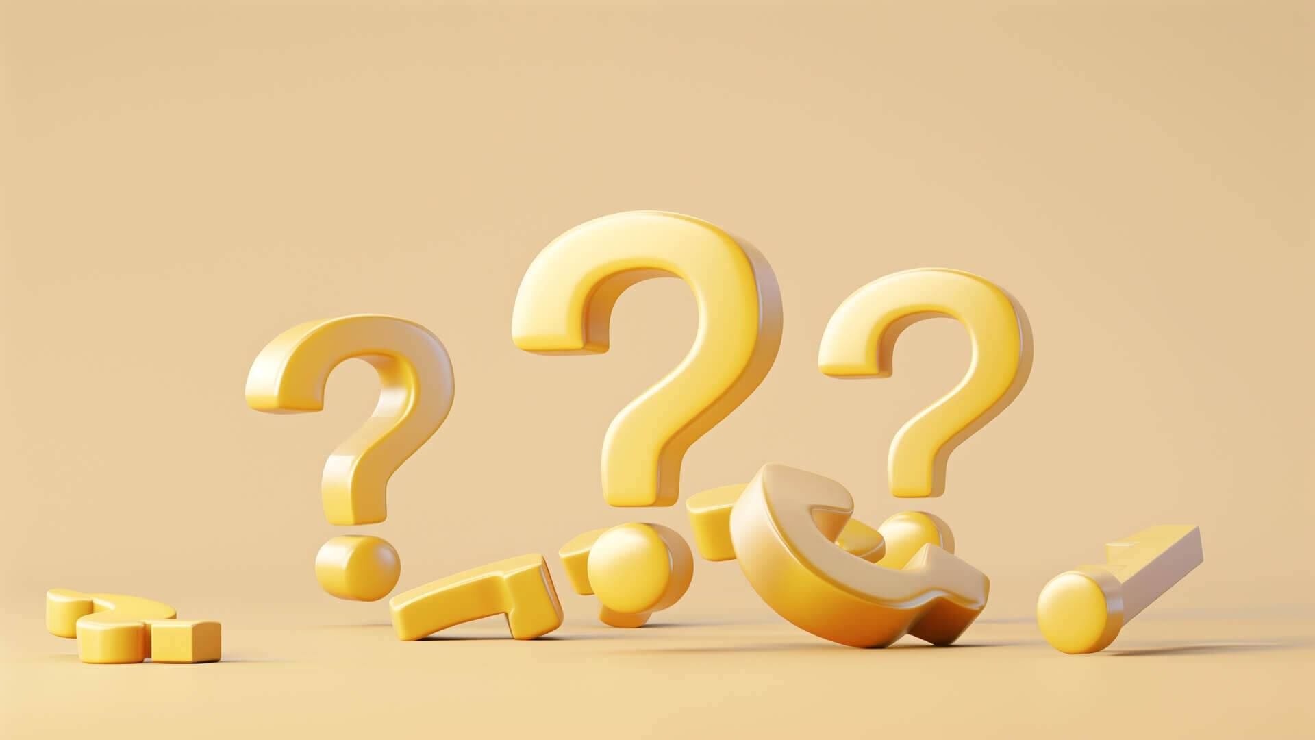 Gelbe Formensammlung auf Wei&szlig;.